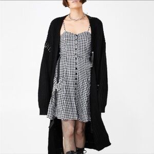 Disturbia Black and White Checkered Mini Dress